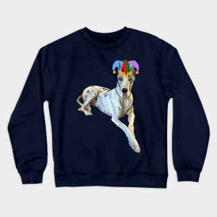 Court Jester Harlequin Great Dane Dog Crewneck Sweatshirt